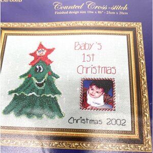 Babys First Christmas Cross-Stitch Pattern By Dyan Allaire